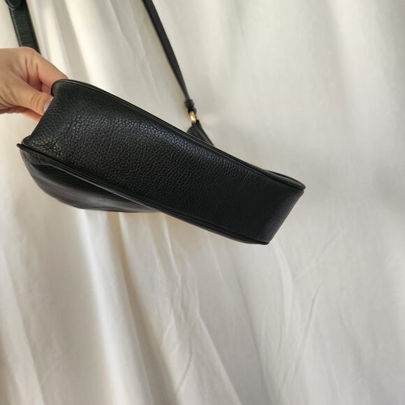 Coach Ellie Refined Pebble Leather File Shoulder Bag/Crossbody Black / Gold - Picture 9 of 12